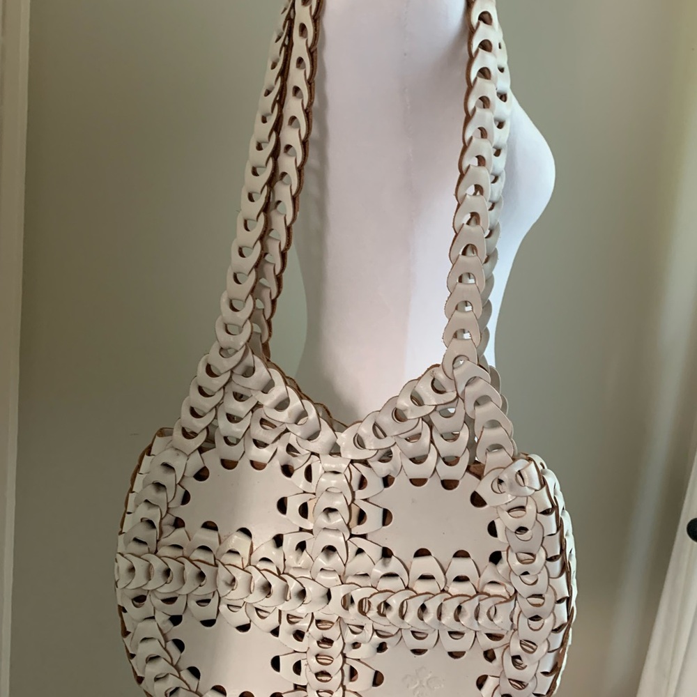 Elegant White Woven Bag